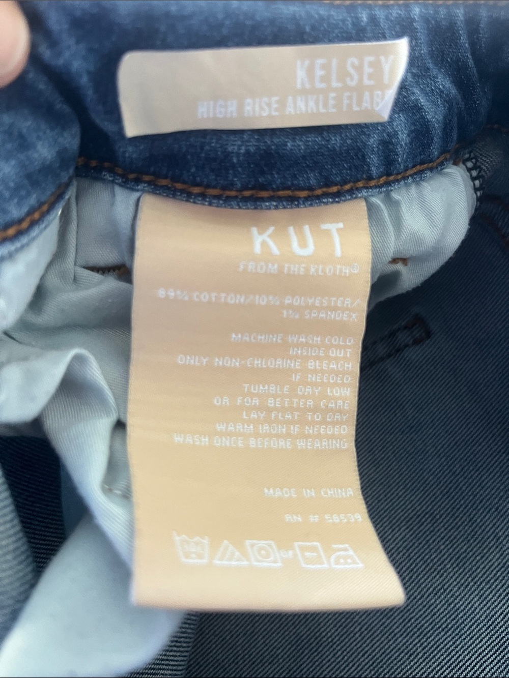 Kut from the Kloth Dark Blue Flare Jeans - Picture 5 of 7